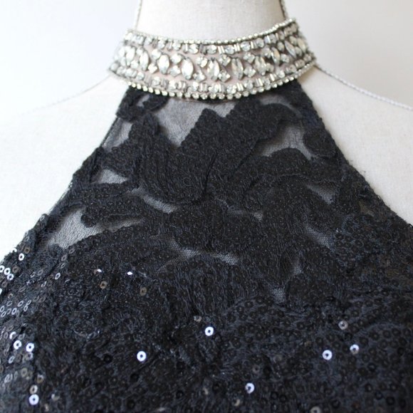 Alyce Paris Two Piece Black Homecoming Dress Size4 - Picture 6 of 12